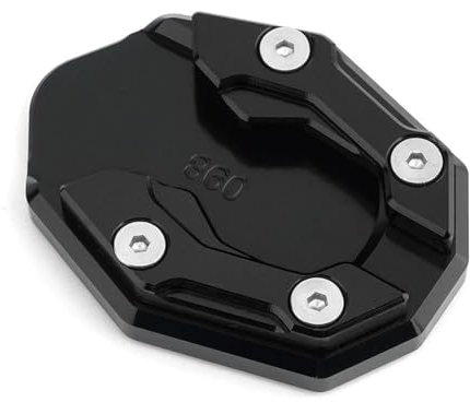 LYBH Motorrad-Ständerfuß-Seitenständer-Stützverlängerungs-Vergrößerungspolster Für Aerox155 Aerox Nvx 155 Nvx155 Ständervergrößerer(SCHWARZ,X2)