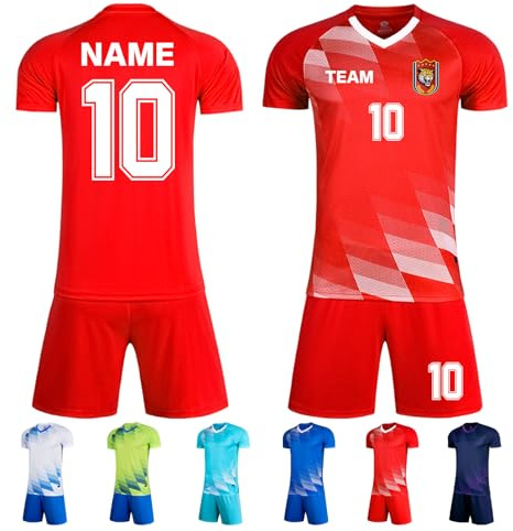 ORYG Personalisiertes Fußballtrikot für Erwachsene Jungen Mädchen Personalisiertes Fußballtrikot mit Name,Teamname,Logo,Nummer