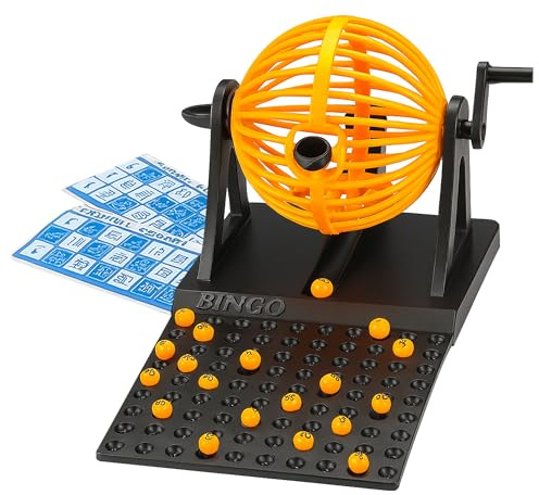 DIOXSTAR Bingo Game Set, 90 Numbers And 12 Playing Cards, Durable Construction, Vibrant Colour, Improve Intelligence Development, Promote Hand Eye Coordination (1pcs)