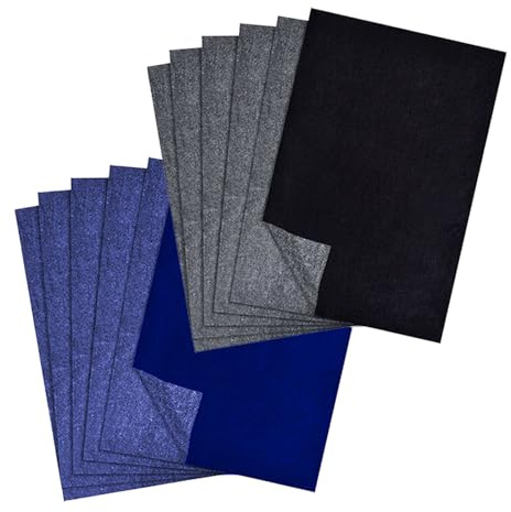 Vlecexs 200 Pcs Carta Trasferibile, A4 Carta Carbone, Carta per Trasferimento in Carbonio per Disegno su Progetti di Legno Tela Tessuto Ceramica (21 x 29.7 CM)