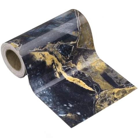 sourcing map Papel tapiz de grano de madera de 5 pulgadas x 16.4 pies, PVC, autoadhesivo, marco texturizado, impermeable, papel tapiz decorativo para pared, para suelo, puerta, mesa, gabinetes