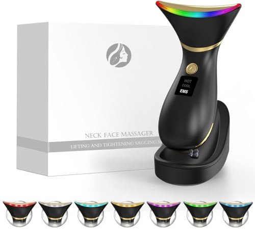 Gesichtsmassagegerät, Demine Face Lifting Gerät, Gesichtsfaltenentferner mit Heizung und Kältekompressen, für Hautpflege, Verbessert, Festigt, Strafft