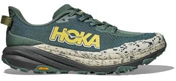HOKA Mens Speedgoat 6 Textile Fern Asphalt Grey Trainers 7.5 UK