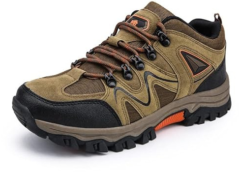 Zapatos de Senderismo Hombres Zapatillas Trekking Zapatilla Trail Running Botas de montaña Transpirable, Ligeras, Calzado Deportivas, Zapatillas de Camping, al Aire Libre (Marrón,38)