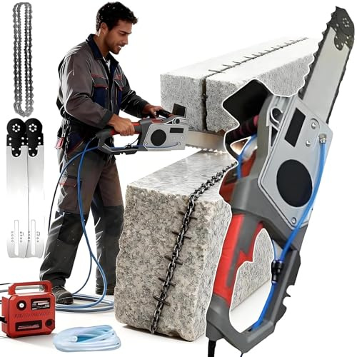 Motosierra EléCtrica De Mano Sin Escobillas 5800/6500W,Sierra De Pared Profesional:Profundidad De Corte 35/48Cm, Bomba De Agua Antipolvo,6000 Rpm RáPidas,Para HormigóN, Piedra Y Granito 35cm
