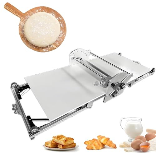 LYJIANGXIN Sfogliatrice Elettrica, Stendipasta Pieghevole Macchina per La Pasta, Acciaio Inossidabile, Sfogliatrice Compatta per Panetteria E Pizza, Macchina per Impasto con Spessore