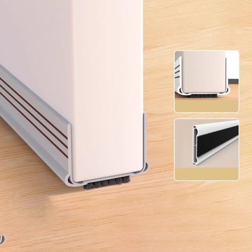 Homeponnew Bande d'étanchéité de bas de porte pour portes de chambre, isolation phonique, 93 cm, bloqueur de courants d'air en PVC pour l'air, le bruit et la poussière, facile à découper, forte