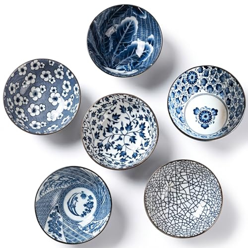 Ceramic Dipping Bowls Set of 6 - 11.5 × 6cm Japanese Style Soy Sauce Dish