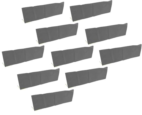 BAFOVY Flood Sandsäckar Tom Flood Control Sandsäckar 10st 420D Polyester Dragsko 25 X 70cm Vattentätt Foder Återanvändbar för Husdörr Garage Källare Fönster Regnskydd (Grå)
