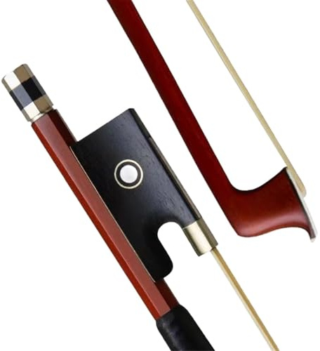 Professioneller Geigenbogen Violinbogen Aus Rotem Sandelholz Und Ebenholz Rund In Voller Größe Zubehör(1/2)