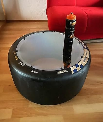 Race Tire Art Racing Rennreifen Deko/Beistell-Tisch (aus der DTM/GT 3.) mit klarer oder mit carbonoptik PC Platte,Motorsport Geschenk,