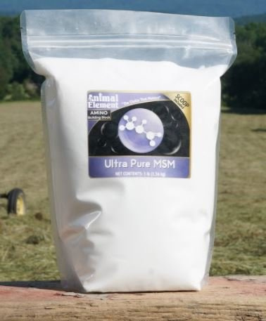 Animal Element Ultra Pure MSM - 3 Lb - Horse Joint Supplement with Connective Tissue Support, All Natural, GMO Free