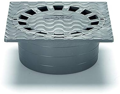 ABRISA Sumidero Sifónico Pvc 15x15 cm. Salida De Ø 75/50 mm. desagüe, Desaguadero, Tragadero, Alcantarilla,