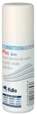 Fidia Farmaceutici ConnettivinaSilver Plus Spray - 50 ml, Sospensione Spray con Acido Ialuronico, Argento Metallico e Vitamina E, per Abrasioni, Tagli e Scottature