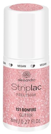 alessandro Striplac Peel or Soak -VEGAN- BONFIRE - LED-Nagellack in Rosa - Für perfekte Nägel in 15 Minuten, 8 ml