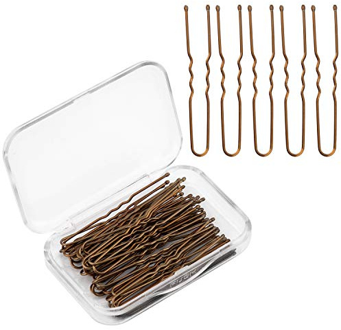 AIEX 200 Pieces U-Shaped Hairpins Kit Hair Clips Hairpins Hair Clips for Women Girls and Hair Salon (Bronze)