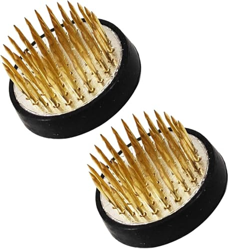 AOTISBAO 2 Pcs Flower Frog Round Flower Arranging Frog Spiky Frog Fixed Tools Art Floral Arrangement Holder for Flower Arrangement Art Home Office Decoration