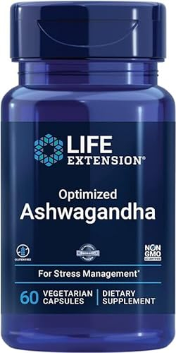 Life Extension, Optimized Ashwagandha Extract (Estratto di Ashwagandha), 60 Capsule Vegane, Testato in Laboratorio, Vegetariano, Senza Glutine, Senza Soia, Non OGM