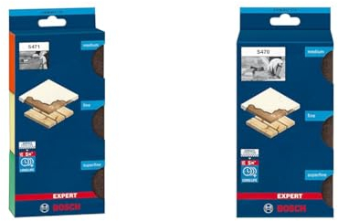 Bosch Professional 6 pcs. Mixed Expert Foam Sanding Set (Medium, Fine, Superfine, Accessories for Hand Sanding)