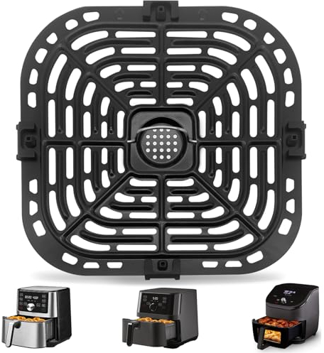 Air Fryer Grill Pan for Instant Pot Vortex Plus 5.7L Air Fryer, Air Fryer Accessories Replacement Tray Rack Parts Grill Plate Crisper Plate, Dishwasher Safe