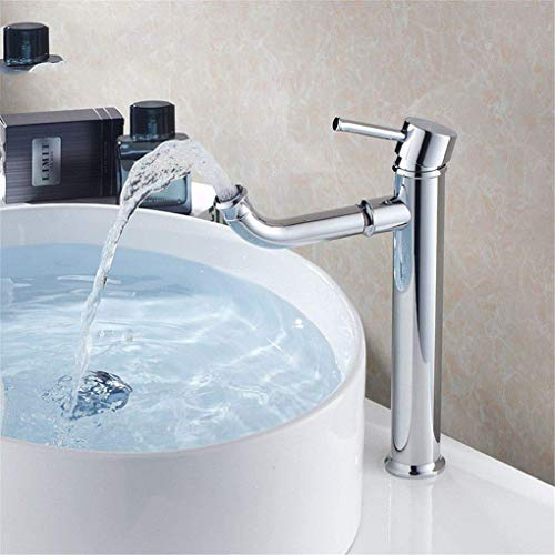 Kupfer-Waschtischarmatur Badarmatur Kaltwassermischer Wasserhahn Galvanik-Waschtischarmatur kann um 360 Grad gedreht werden Einhand-Gürtelbelüfter good