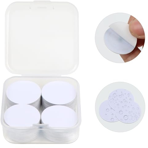 ROYUEXT 50 Pcs NFC Tags NFC Stickers Ntag 215 Chip,Waterproof NFC Cards Round Self Adhesive NFC Business Cards Small NFC 215 Tags with Box,Compatible with TagMo and Amiibo for NFC-Enabled Devices