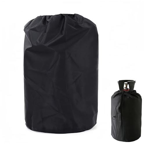 HJYDGJ Copertura per bombole di gas per bombole di gas propano, copertura per bombola del gas, bombola del gas, copertura per bombola del gas, bombola del gas, copertura protettiva – nero