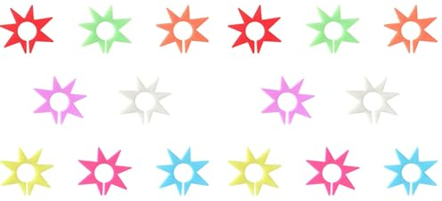 LUNCHS 16 Stk Glasmarkierer Sternform Glas Markierung Stücktrinkgläser Wiederverwendbar Glasmarker for Party Bar Jahrestag Hochzeit, Bankette