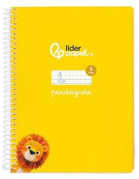 Liderpapel Notizbuch mit Spiralbindung, DIN A5, Softcover, 40 h, 75 g, liniert, 5 mm, Gelb