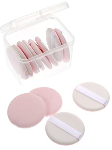 BELLIFFY Houppettes De Maquillage Rondes Humide Et Sèche, Lot De 12 Pièces, Taille Moyenne, Applicateurs D'éponge Sans Latex, Pour Filles Et Bébés, Utilisation Cosmétique Quotidienne