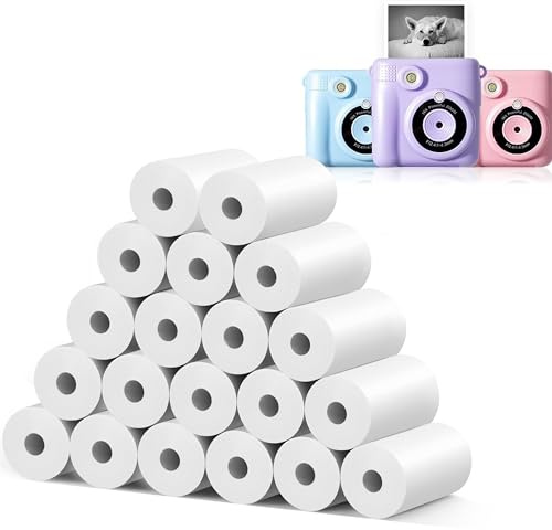 20 rollos de papel de impresión instantánea MIARALA para niños, repuesto de papel de impresión HD, para la mayoría de cámaras instantáneas infantiles, compatible con cámara instantánea ESOXOFFORE