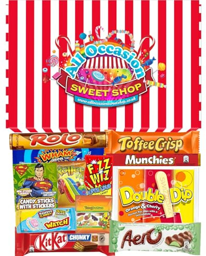 Retro Sweets & Chocolate Gift Box – Letterbox Friendly Hamper for Teenagers & Adults – Treat Box – Perfect Birthday Present, Thank You or Surprise Gift