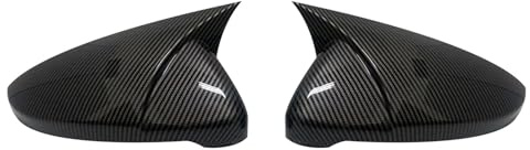Auto Rückspiegel Kappe 2Pcs Für VW Für Golf 7 MK7 7,5 GTI GTD GTE R Für Touran 2013-2020 Seite flügel Rückspiegel Shell Abdeckung Trim Tür Spiegelkappen(Carbon Look)