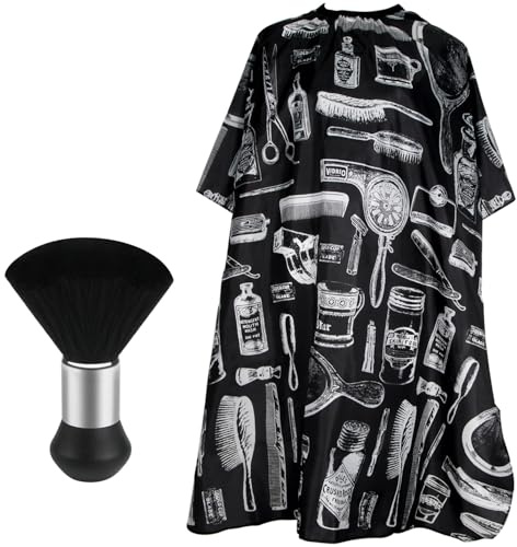 Augshy Profesional Capa Peluqueria, Capa Cortar Pelo, Capas de Corte Peluquería para Peinado, Cortes y Colores(142×120cm，Estampado Floral)