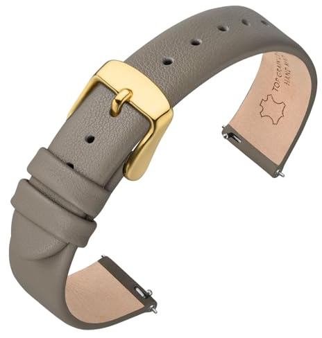 ANNEFIT Leder Uhrenarmbänder für Herren Damen, Schnellverschluss Ersatzarmband 12mm 13mm 14mm 16mm 18mm 20mm 22mm