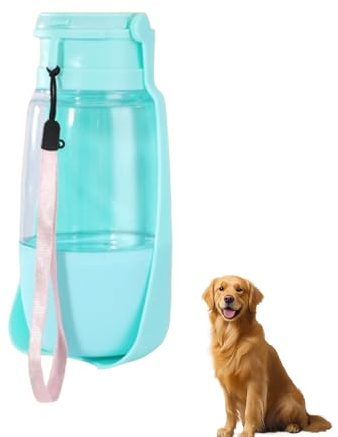 Galenecx Borraccia Portatile per Cani, 350ml Ripiegabile Bottiglia da Viaggio per Can, Ciotola per l'Acqua a Prova di perdite per cani, per Il Campeggio, l'Escursionismo e Il Trekking (blu)