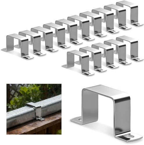sturiz 17 abrazaderas cuadradas de acero inoxidable 304, tubo cuadrado de 30 x 30 mm, abrazaderas en U, angulares, abrazaderas cuadradas para puertas de casa, ventanas, suministro de agua y otras