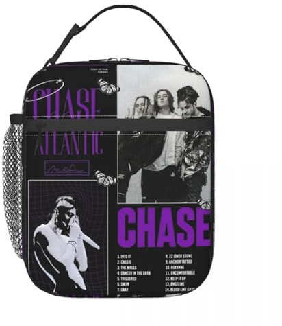 TFDGDGH Insulated Lunch Tote Bag Chase Atlantic Tour Poster Merch R&B Band 2024 Tour Food Box Causal Thermal Cooler Bento Box for Travel