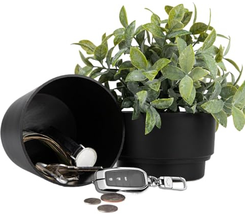 forte contenitore mascherato, vaso falso, contenitore nascosto con camera di stoccaggio che offre un nascosto sicuro | Protezione pratica per denaro, chiavi, j