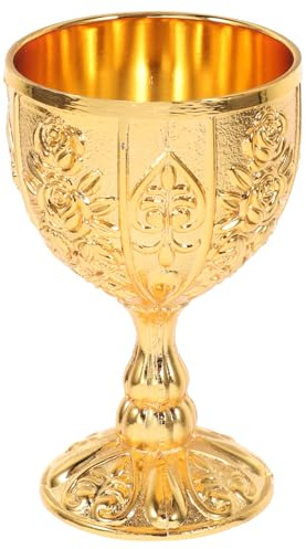 BETOOKY Copa Estilo Único de Aleación de Zinc Dorada o Diseño Europeo Vintage Resistente a Golpes y Regalar en Comuniones Decorar Fiestas