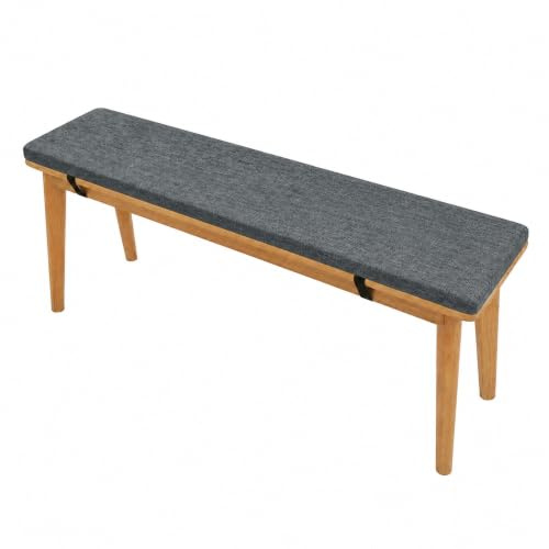 BOFITENG Bankauflage 120X40X5CM, Gartenbank Auflage mit Rutschfester Unterseite, Sitzkissen Outdoor & Indoor, Sitzkissen Groß für Bank, Fensterbank, Gartenmöbel, Terrasse, Drinnen-Dunkelgrau