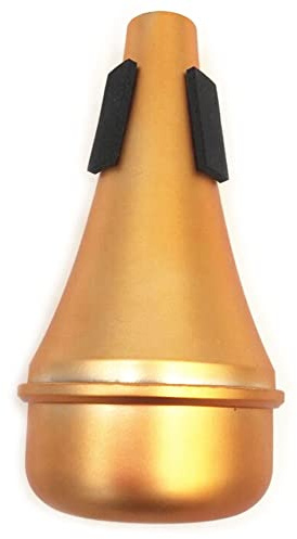 Jiayouy Lightweight Trumpet Practice Mute Silencer Aluminum Alloy Trumpet Straight Mute (Gold)