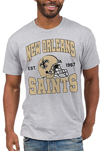 Junk Food NFL - New Orleans Saints Team Helmet Adult SS T-Shirt