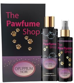 The Pawfume Shop - Opuppium Noir, Gift Set - Premium Dog Perfume Spray 100ml & Shampoo 250ml - Fresh, Clean and healthy - Gentle on Skin - Suitable For all Breeds & Sizes