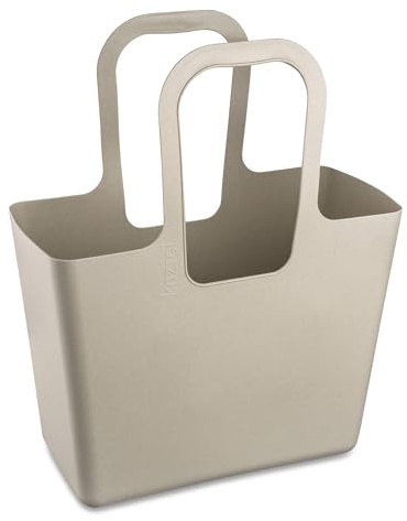 Koziol TASCHE XL desert sand, geräumige Einkaufstasche aus recyclebarem Thermoplast, leicht zu reinigen, passt hinter jeden Autositz, Made in Germany, 1 Stück