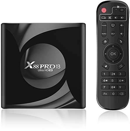 TV box Android 13.0, X88 Pro 13 4 GB RAM 32 GB ROM RK3528 Quad-Core WiFi6 Dual Band 2.4G/5.8G BT5.0 8K HDR10+ Ultra HD USB3.0 Smart Home Player