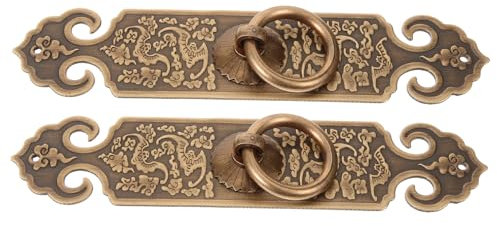 OSALADI 2stücke Zugringe Im Chinesischen Stil Metall Schrankgriff Vintage Dekorativer Schubladengriff Für Kommoden Schränke Und Wandschränke Mit Schrauben