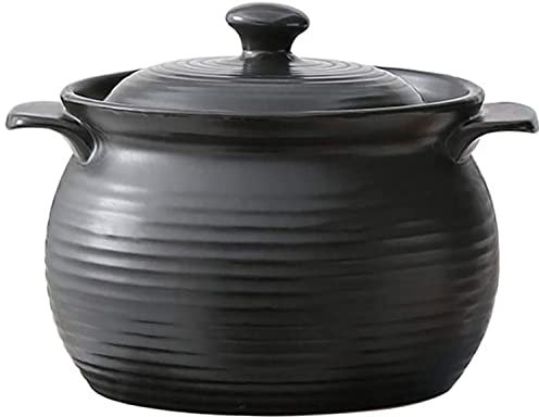 Cazuela De Cerámica Olla De Barro Olla De Barro Olla Caliente Ollas De Barro Olla De Barro Olla De Barro Utensilios De Cocina Con Tapa Cerámica Resistente Al Calor/Cocido A Fuego Lento O Guisado-6l