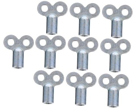 NIYANGLE 10 Pcs Zinc Alloy Radiator Keys Air Bleeding Tool for Hydronic Heating Systems Plumbing Valve Release Kit and Portable