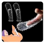 2 pcs Weicher Fingerhüllen Set Sexfinger Tickler Finger Hüllen SM Spike Penis Sleeve für Sie Klitoris und G-punkt Stimulation Erotik Masturbation Penishülle Vaginal Anal SexSexspielzeug